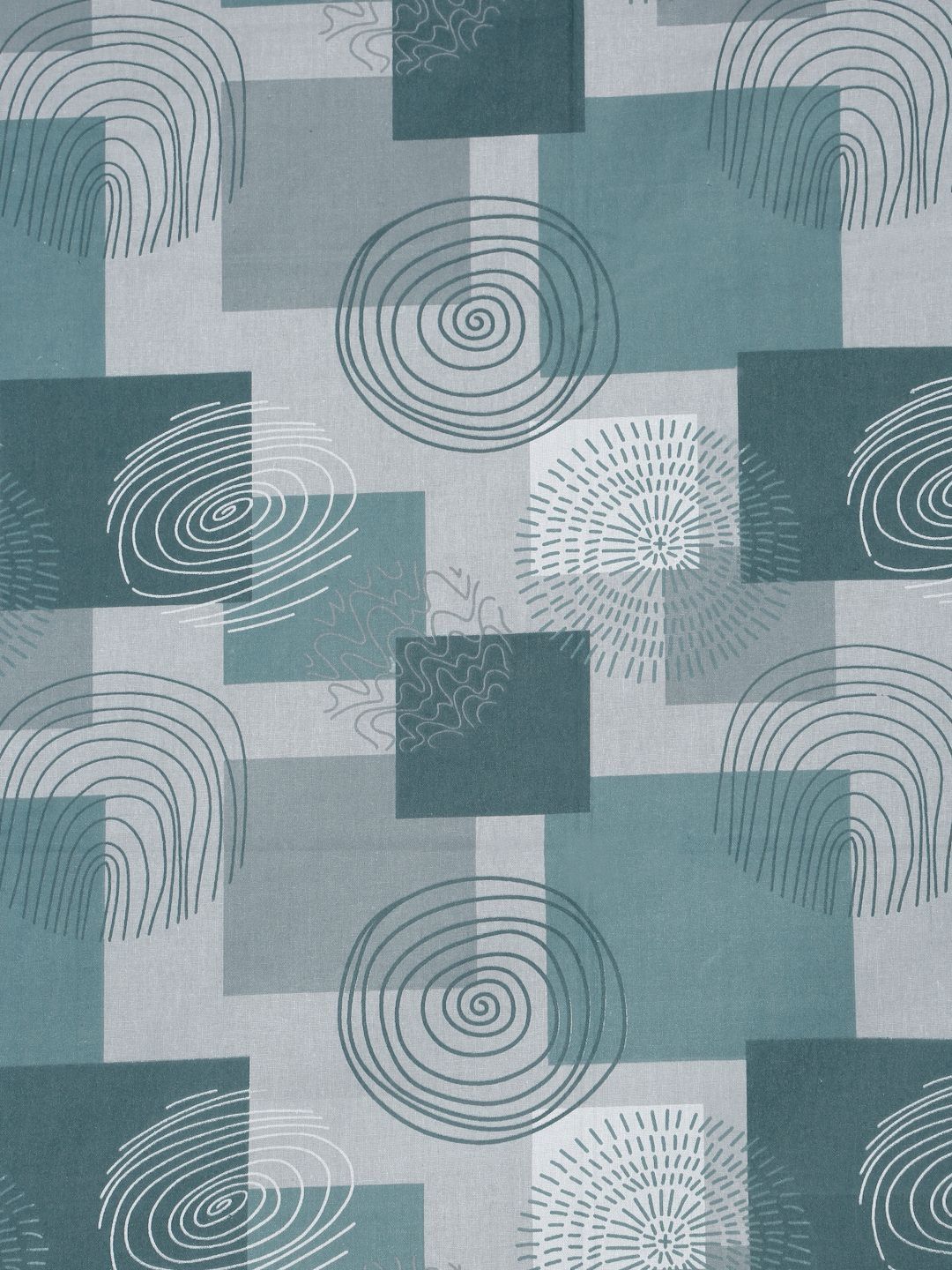 Myntra Elegant Homes Hijau Kapas Geometrik 400 TC Set Cadar King 2.50 m x 2.25 m