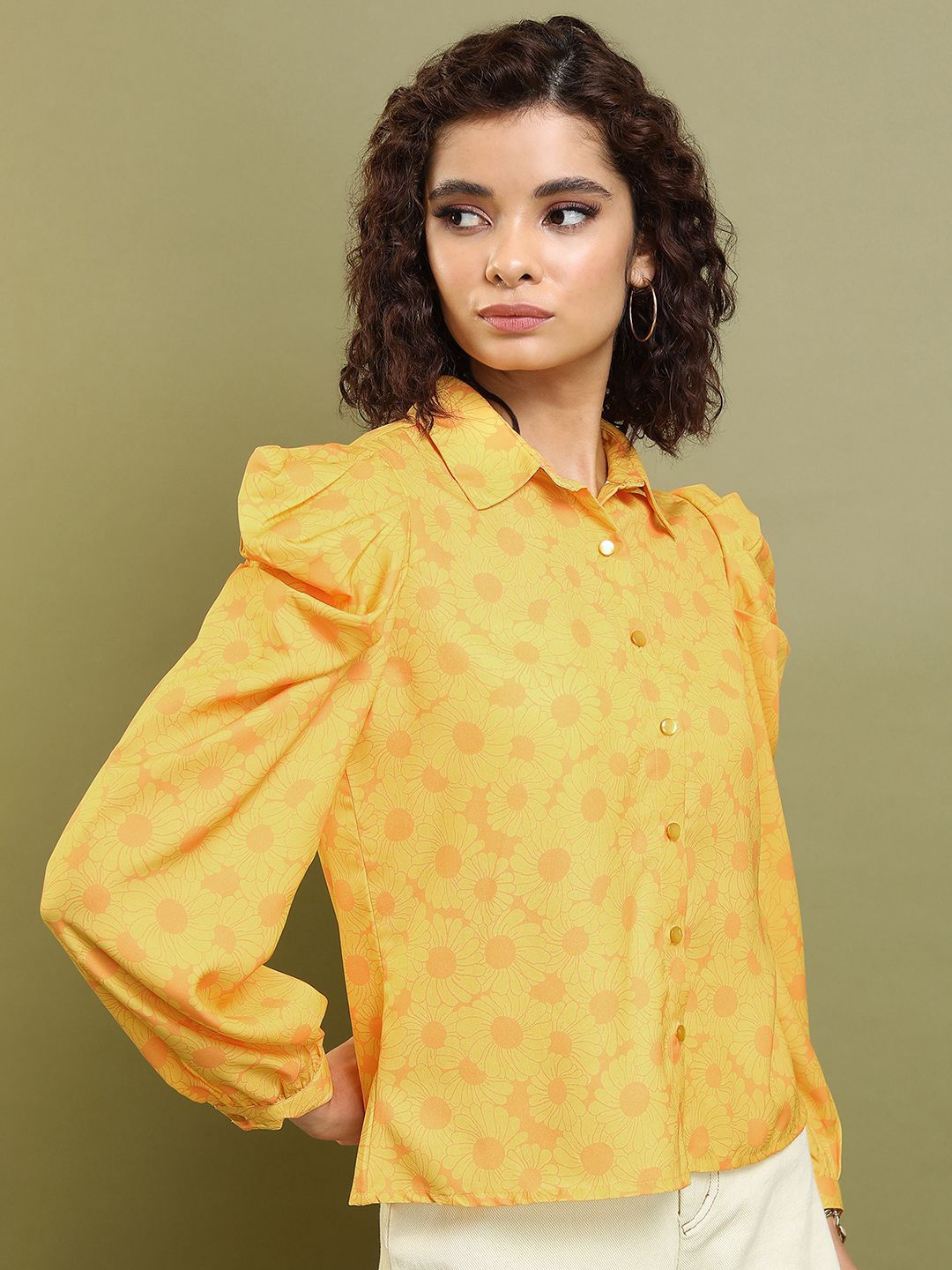 Tokyo Talkies Women Floral Print Shirt Style Top