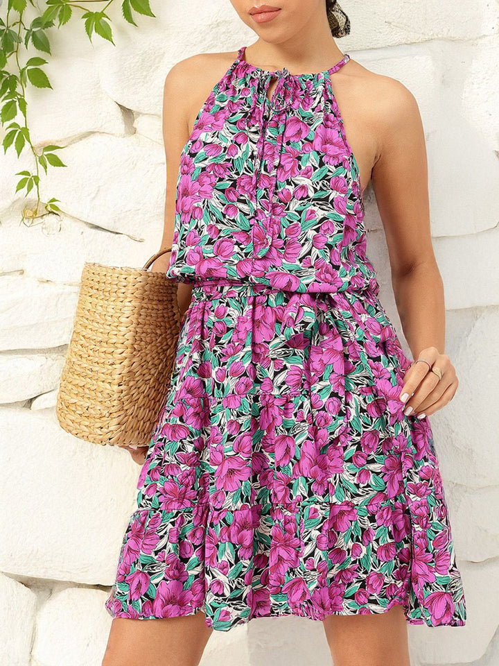 DressBerry Floral Fantasy Printed Fit & Flare Dress