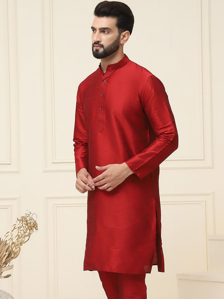 SOJANYA Band Collar Straight Kurta