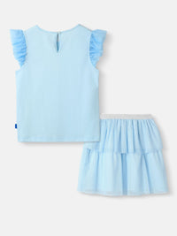 Nauti Nati Girls Pure Cotton Top With Skirt