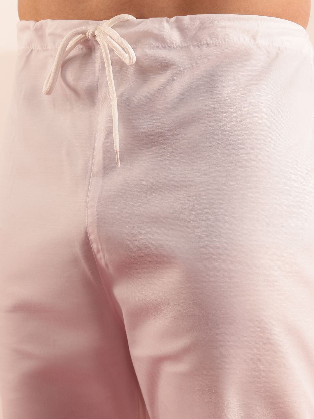 SOJANYA Floral Embroidered Mandarin Collar Mirror Work Kurta With Pyjamas