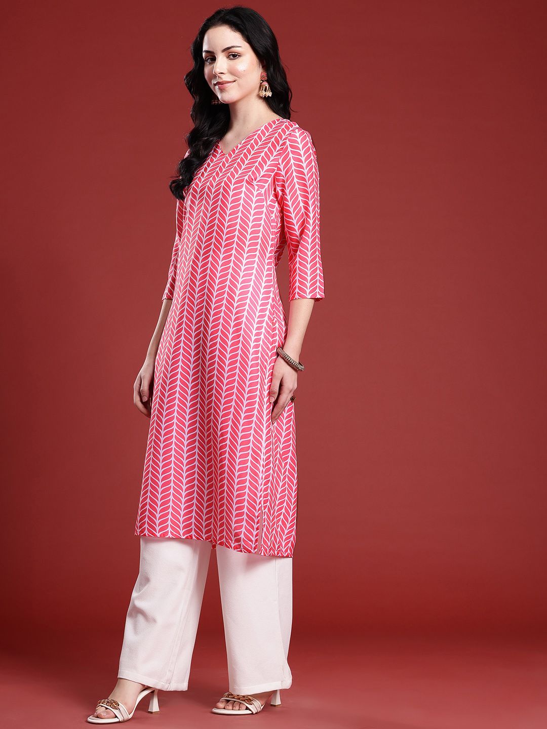 Anouk Printed Straight Kurta