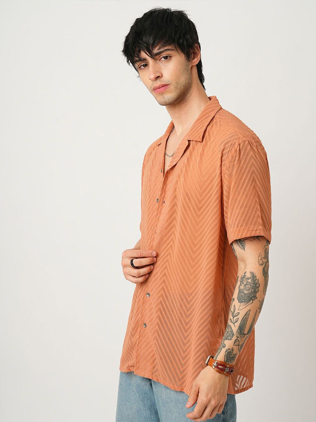 VASTRADO Men Classic Opaque Casual Shirt
