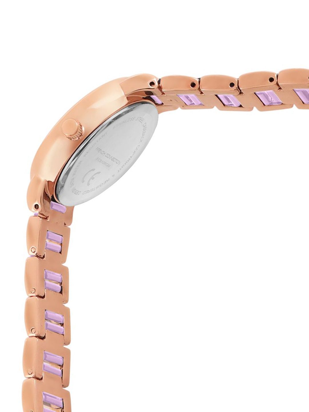 French Connection Women Stainless Steel Bracelet Style Straps Analogue Watch FCB10RGM