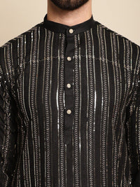 Anouk Leheriya Embroidered Regular Pure Cotton Kurta with Churidar