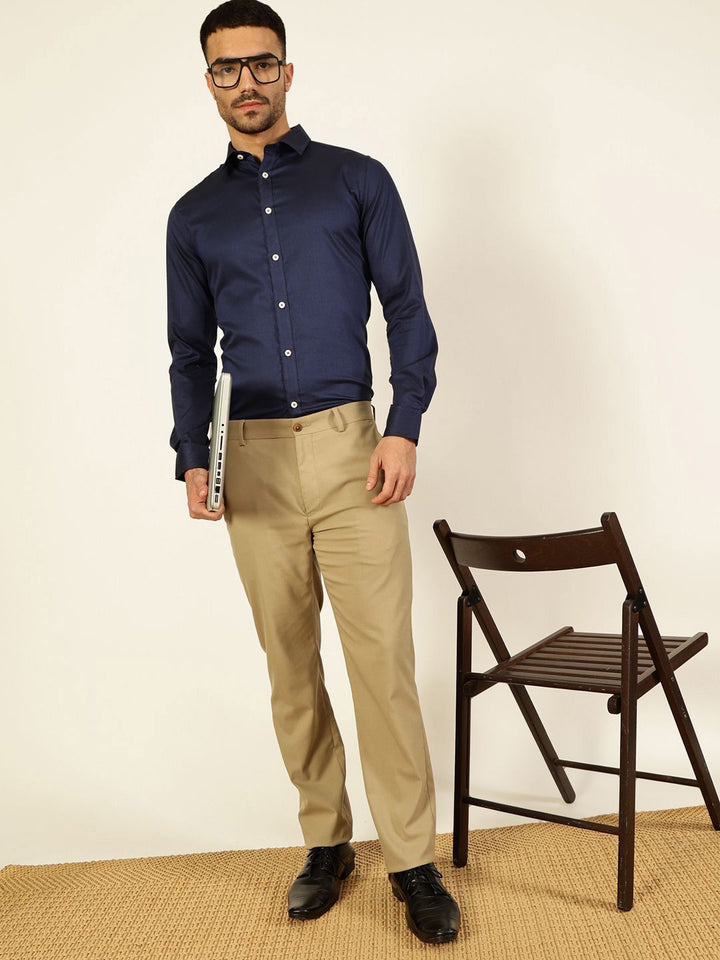 Thomas Scott Men Premium Slim Fit Opaque Formal Shirt
