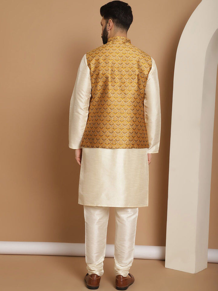 Anouk Mandarin Collar Knee Length Kurta Biasa dengan Churidar