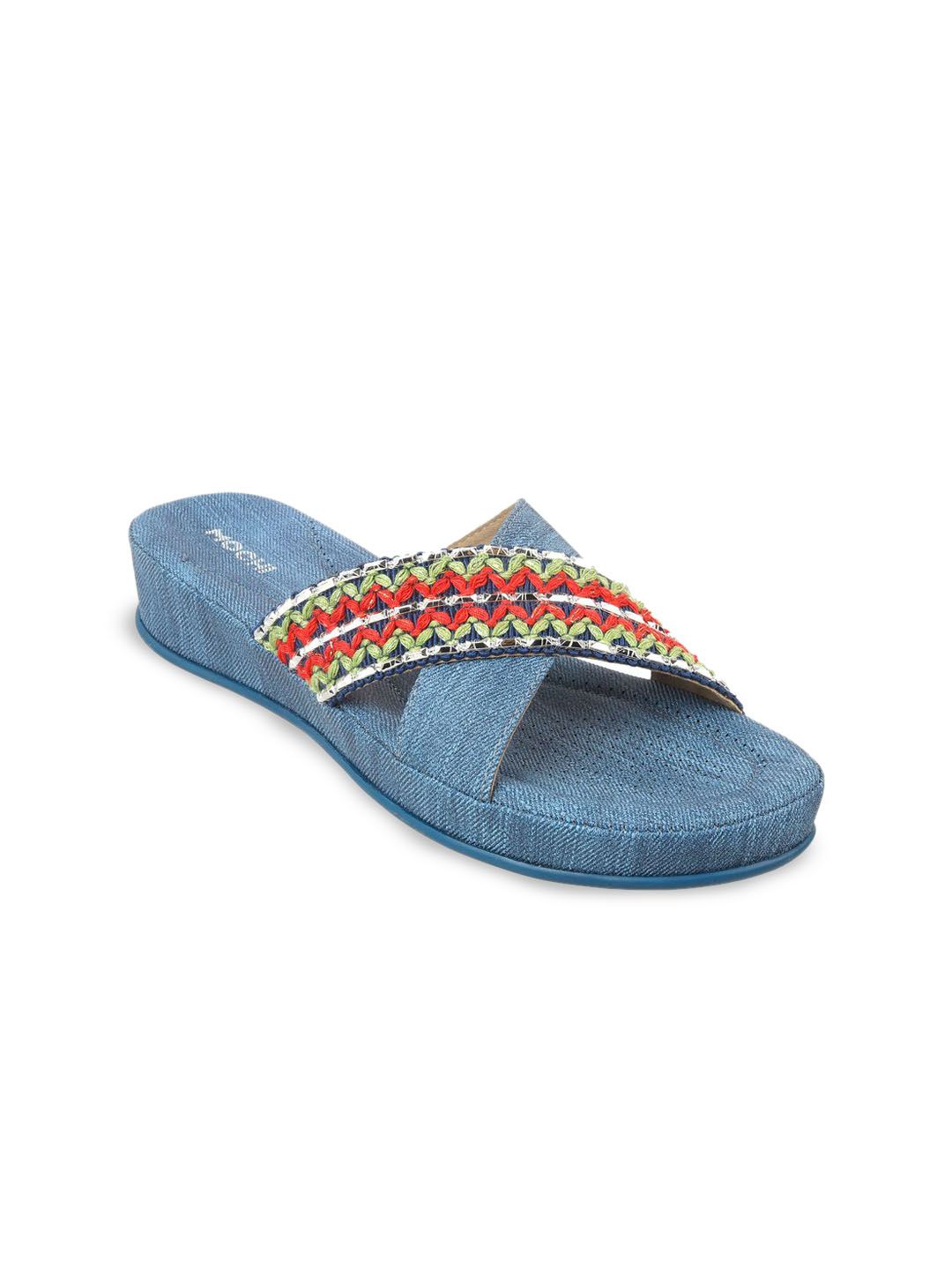 Mochi Women Embellished Open Toe Flats