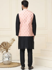 SOJANYA Mandarin Collar Kurta With Churidar & Nehru jacket