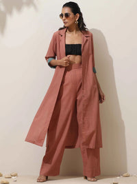 Truebrowns Wanita Pepejal Kurta dengan Palazzo