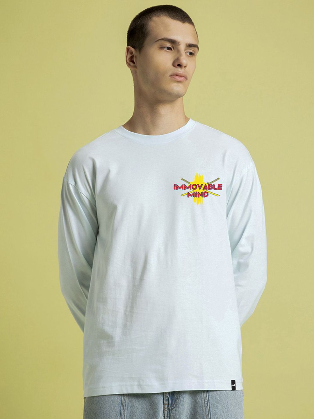 Bewakoof Men Ice Melt Akuma Graphic Printed Round Neck Pure Cotton Oversized T-shirt
