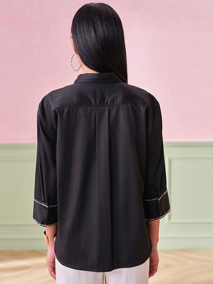 Dan wanita kapas baju kaunter pepejal