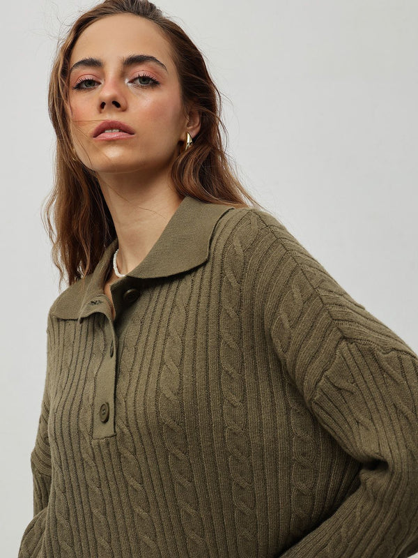 STREET 9 Women Cable Knit Pullover