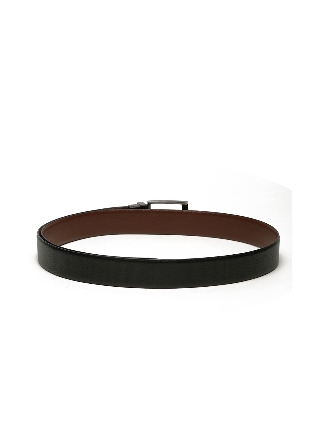Teakwood Leathers Men Textured Leather Reversible Formal Belt