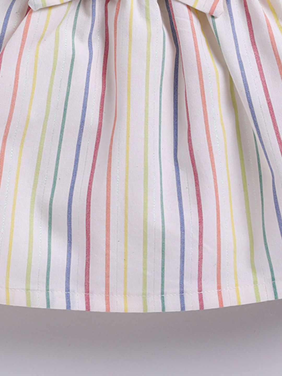 Moms Love Infant Girls Striped Pure Cotton Dress with Bow Detail