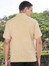 Thomas Scott Men's Premium Seersucker Cotton Casual Shirt