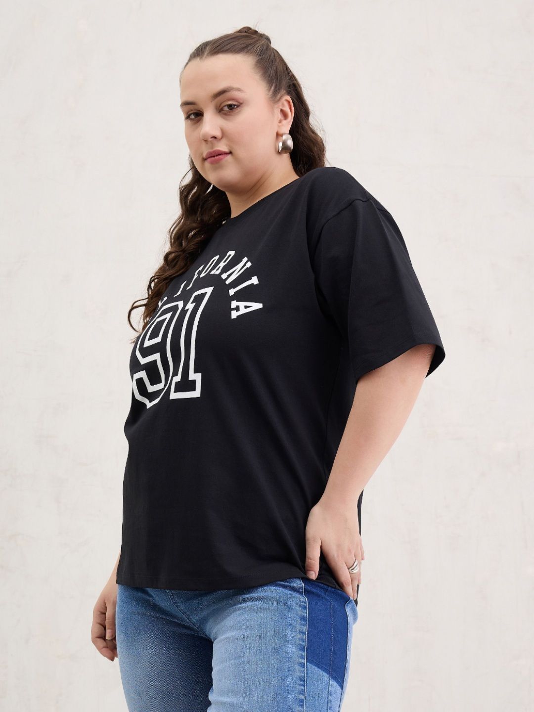 T-Shirt Poket Sassafras Curve Women Printed Women