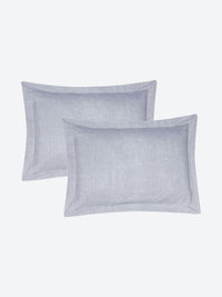 Monte Carlo Stanley Grey & White Printed 144 TC King Bedsheet Set 1.85 m x 1.95 m