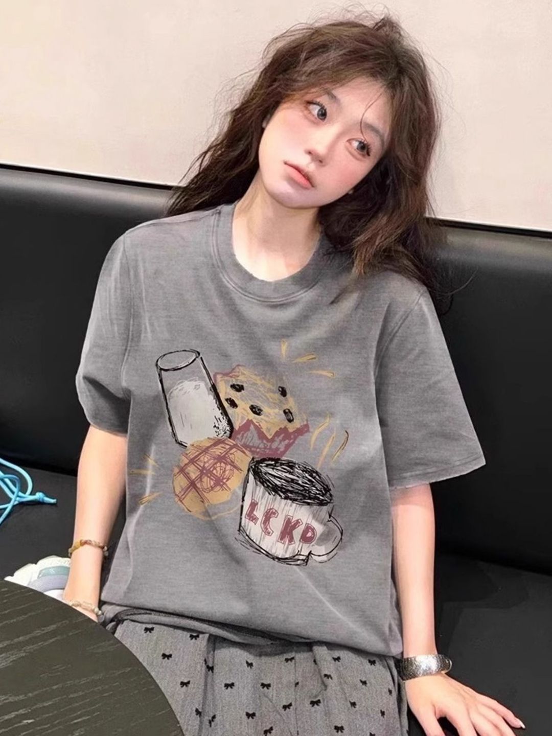 DressBerry Women Printed Pure Cotton T-shirt