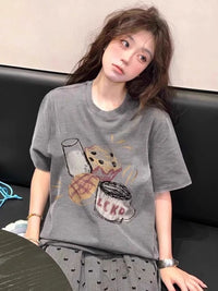 DressBerry Women Printed Pure Cotton T-shirt