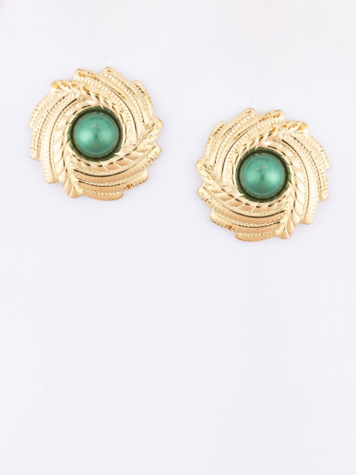 VOGUE PANASH Stainless Steel 18K Gold-Plated Circular Shape Studs
