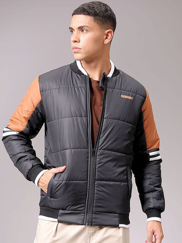 The Indian Garage Co Men Colourblock Slim Fit Puffer Jacket