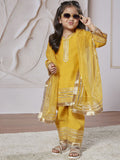 VASTRAMAY Girls Yoke Design Gotta Patti Straight Kurta with Pyjamas & With Dupatta