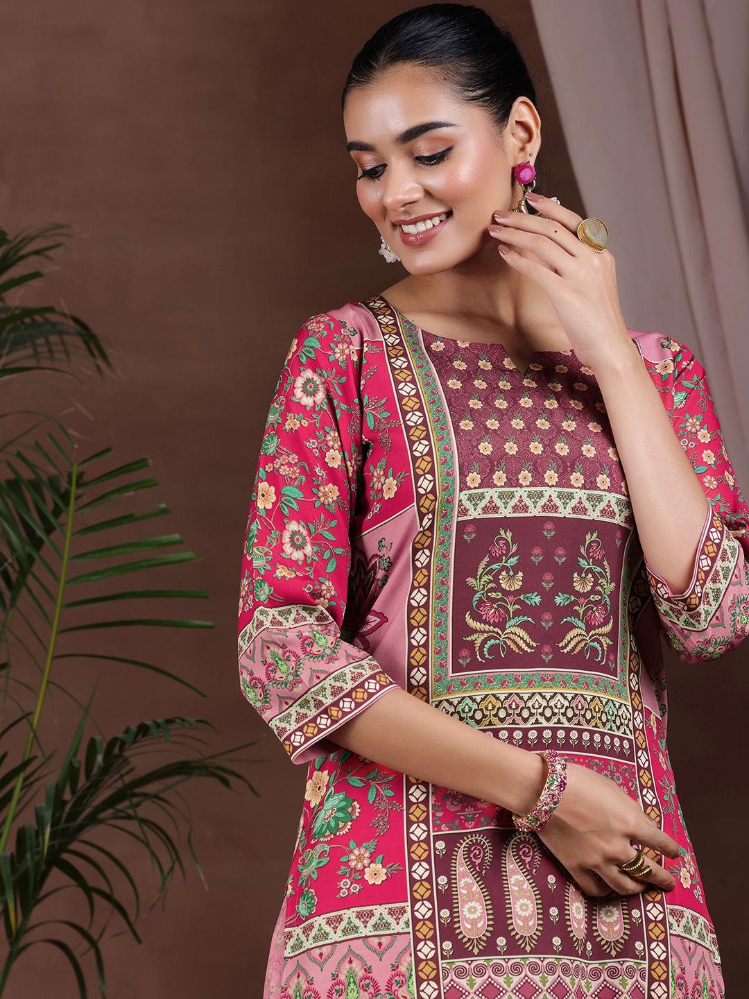 Libas Ethnic Motifs Printed Kurta with Trousers & Dupatta