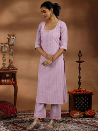 Libas Floral Embroidered Regular Sequinned Kurta with Trousers & Dupatta