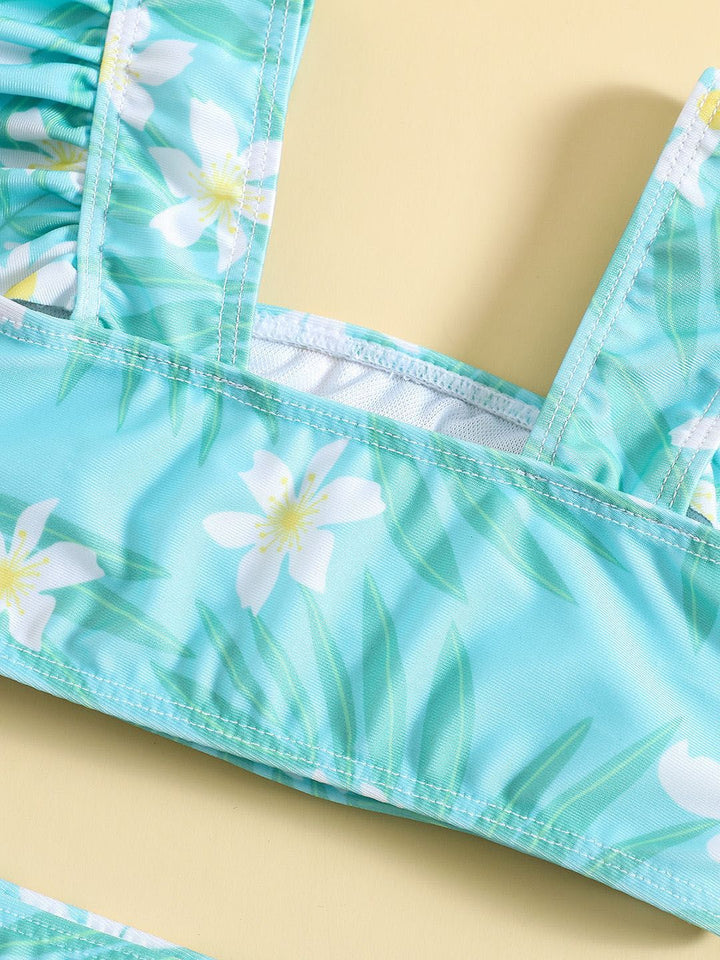 YK Infant Girls Printed Top & Briefs Swim Set