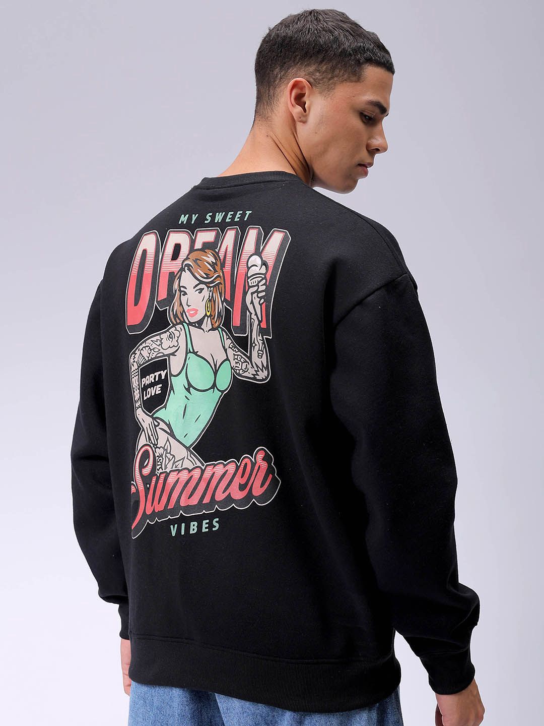 The Indian Garage Co Men Typography Printed Long Sleeves Sweatshirt