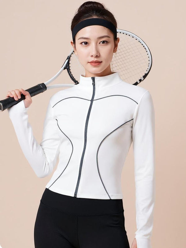 HRX by Hrithik Roshan Geometric Crop Biker Jacket