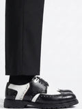 MONKSTORY Black & White Atelier 1900 Wingtip Bicolor Lace-Ups Brogues