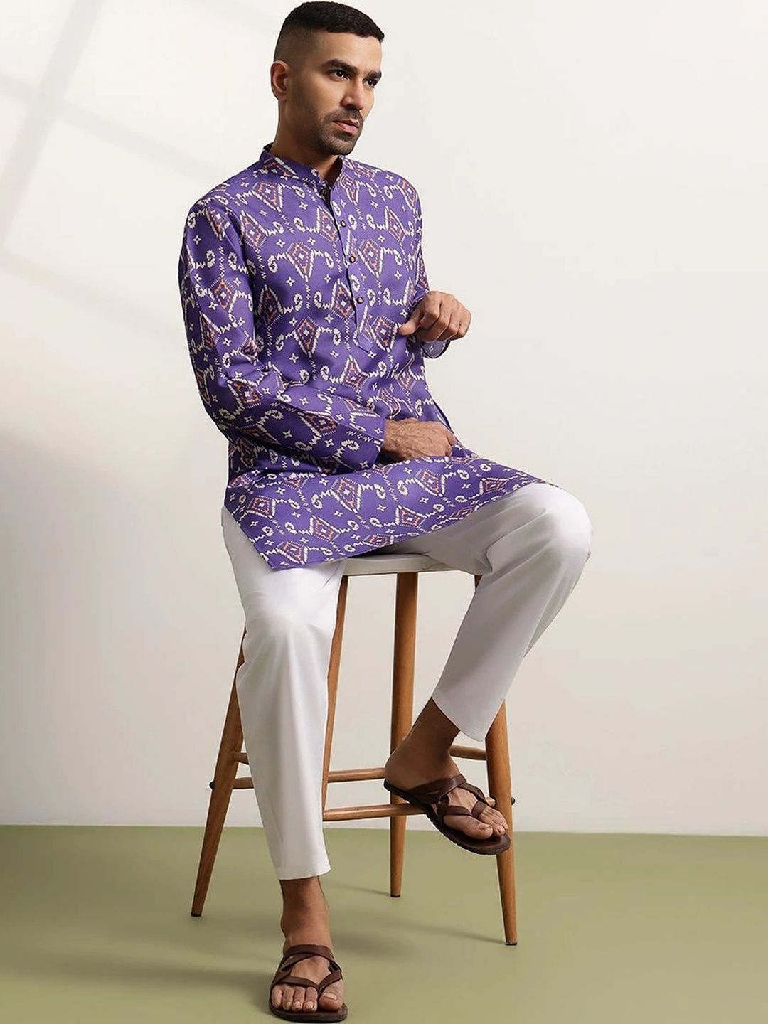 Anouk Men Printed Regular Kurta with Pyjamas