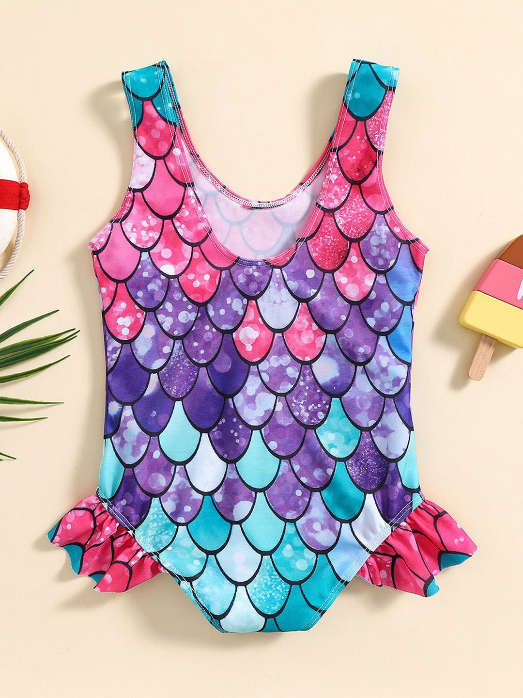 YK Infant Girls Printed Sleeveless Bodysuit