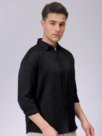 The Indian Garage Co Men Relaxed Fit Dobby Textured Resortwear Shirt