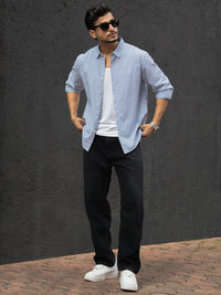 Powerlook Men Opaque Striped Casual Shirt
