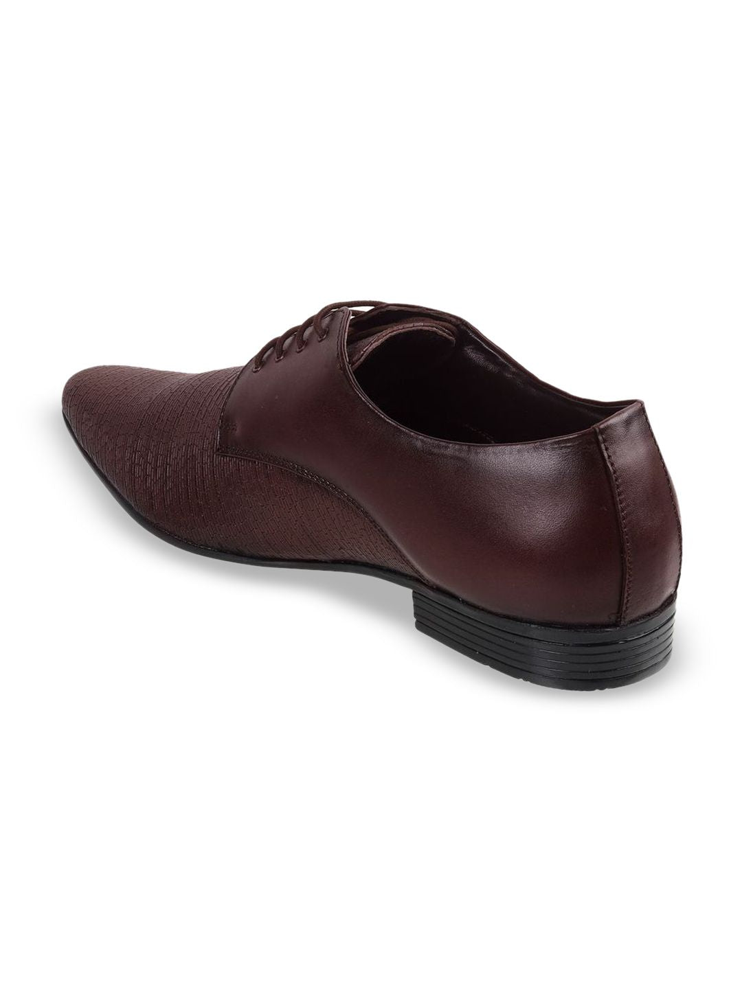 Mochi Men Leather Solid Lace-Ups Formal Derbys