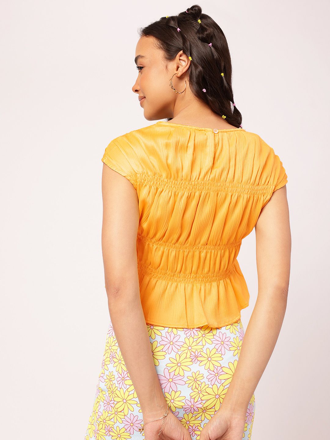 DressBerry Smocked Core Ruffled Top