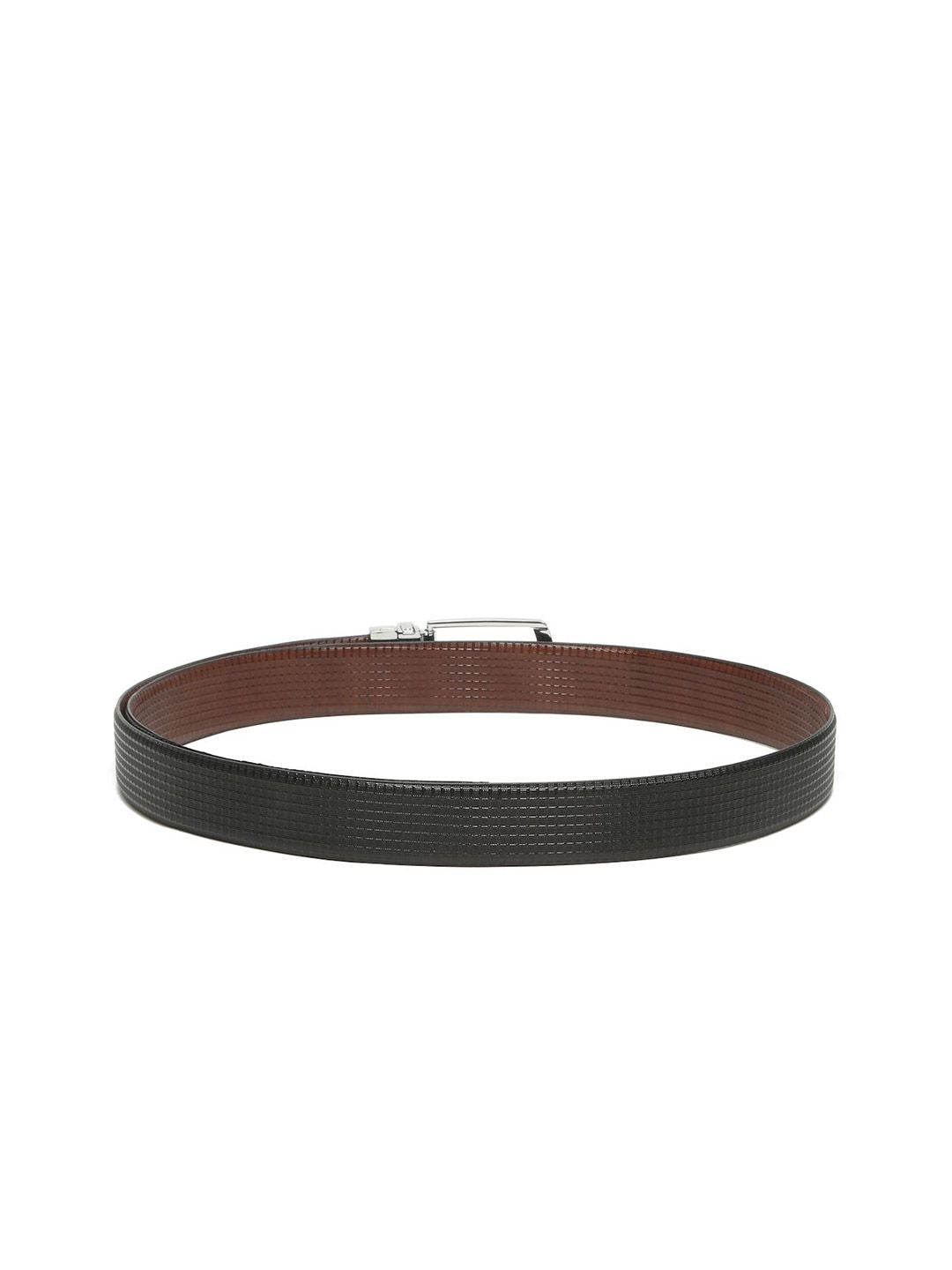 Teakwood Leathers Men Textured Leather Reversible Formal Belt