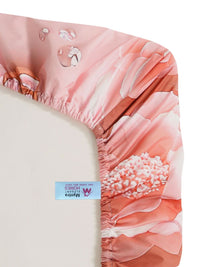 Myntra Elegant Homes Pink Printed Fitted 400 TC King 7D Bedsheet With 2 Pillow Cover