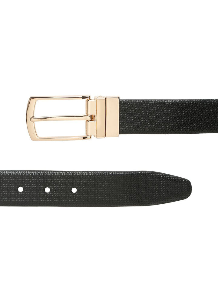 Teakwood Leathers Men Textured Leather Reversible Formal Belt