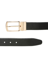 Teakwood Leathers Men Textured Leather Reversible Formal Belt