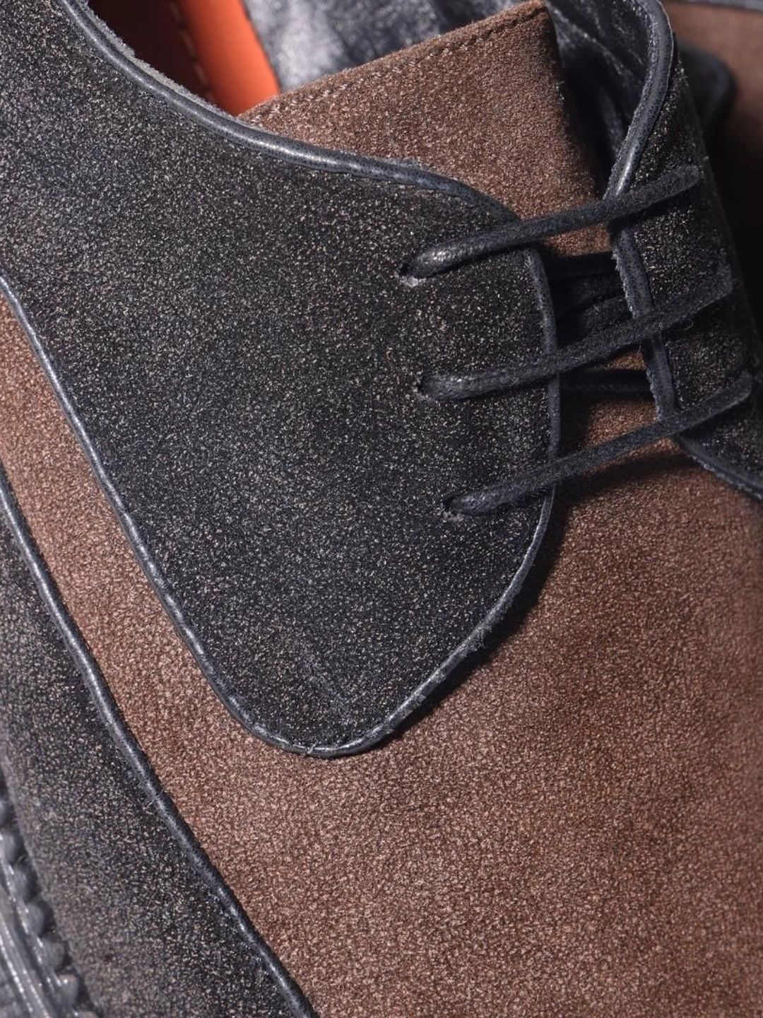 MONKSTORY Brown & Black Atelier 1860 Dual Tone Derby Lace-Ups
