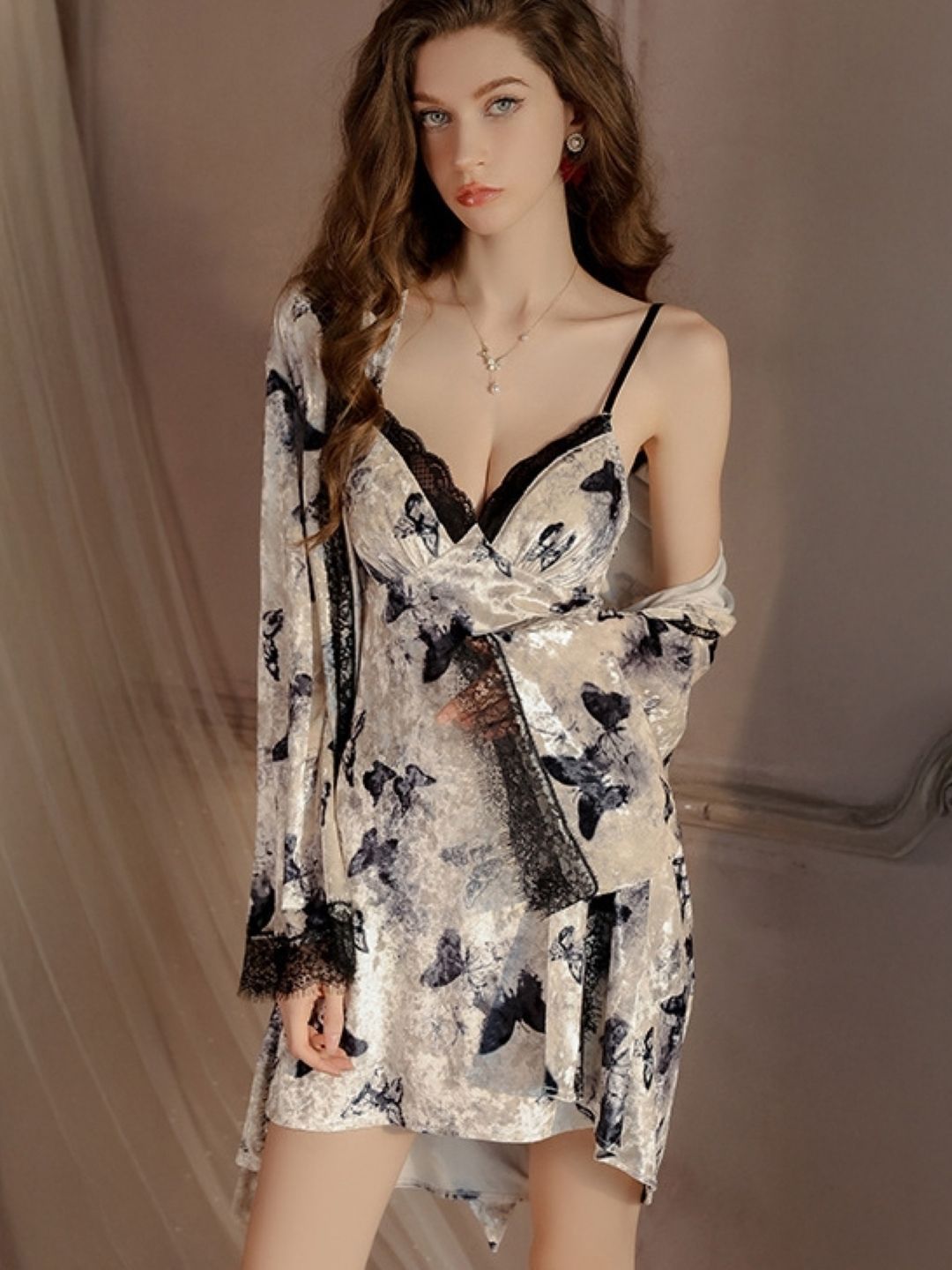 DressBerry Printed Nightdress