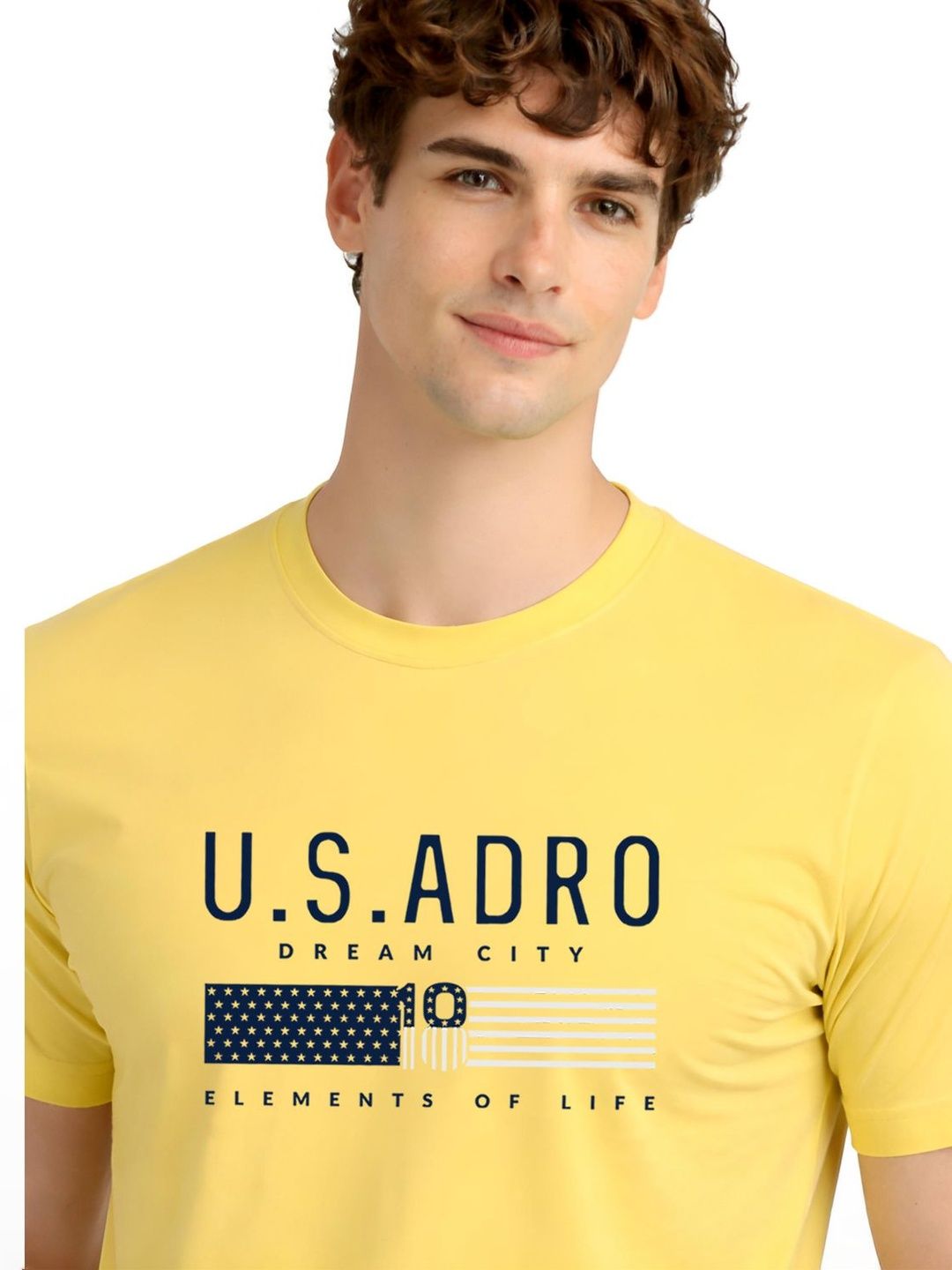 ADRO Men Brand Logo Printed T-shirt