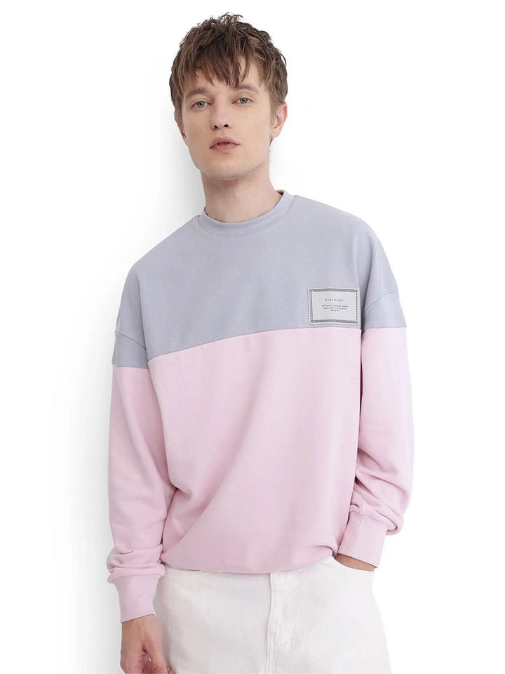 RARE RABBIT Men Colourblocked Printed Sweatshirt