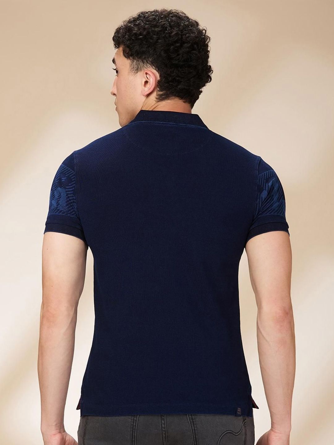 Being Human Men Typography Printed Polo Collar Cotton Slim Fit T-shirt