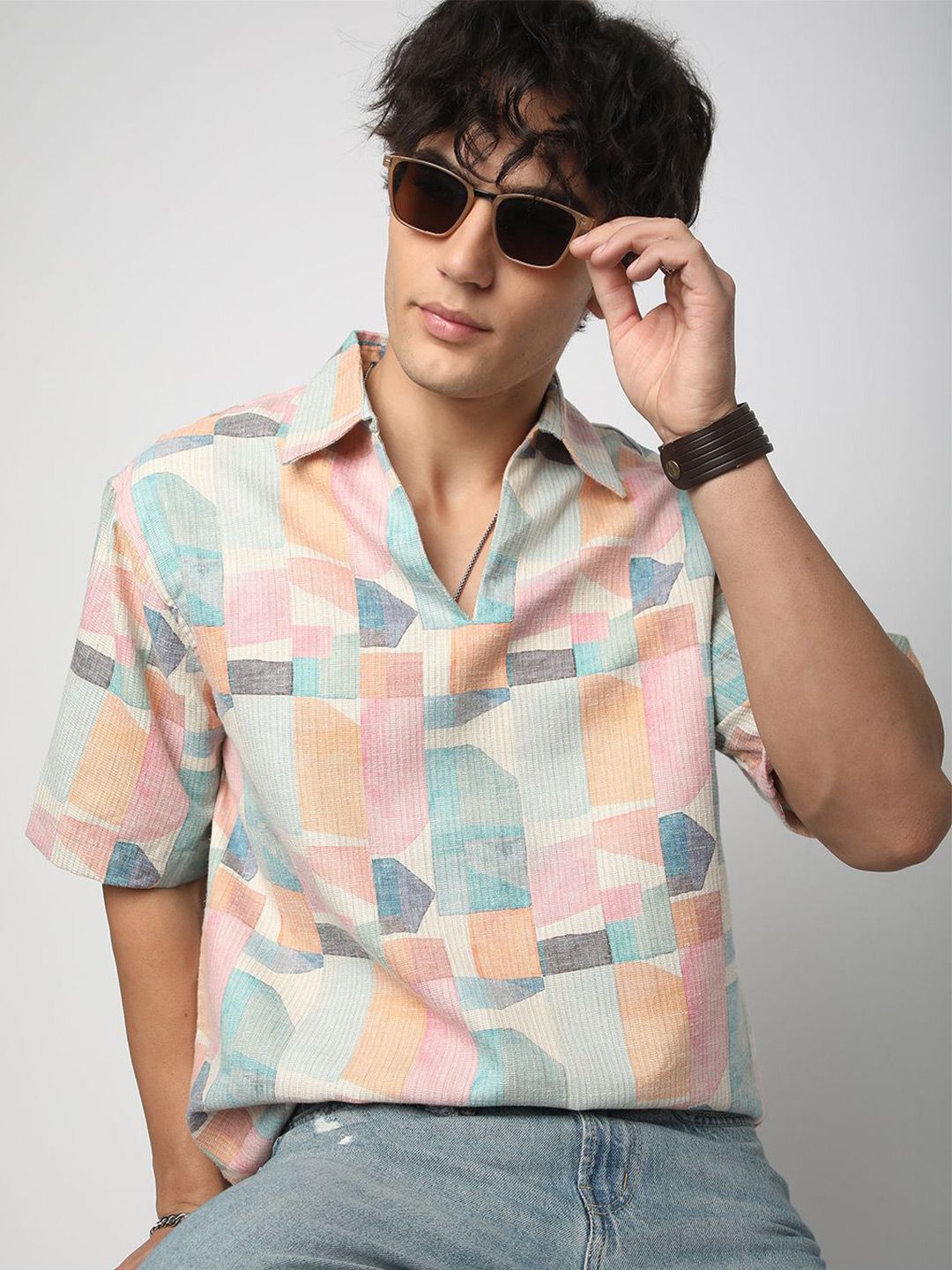 VASTRADO Men Classic Opaque Printed Casual Shirt
